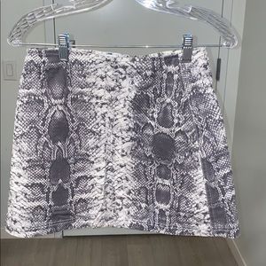Snakeskin Mini Skirt